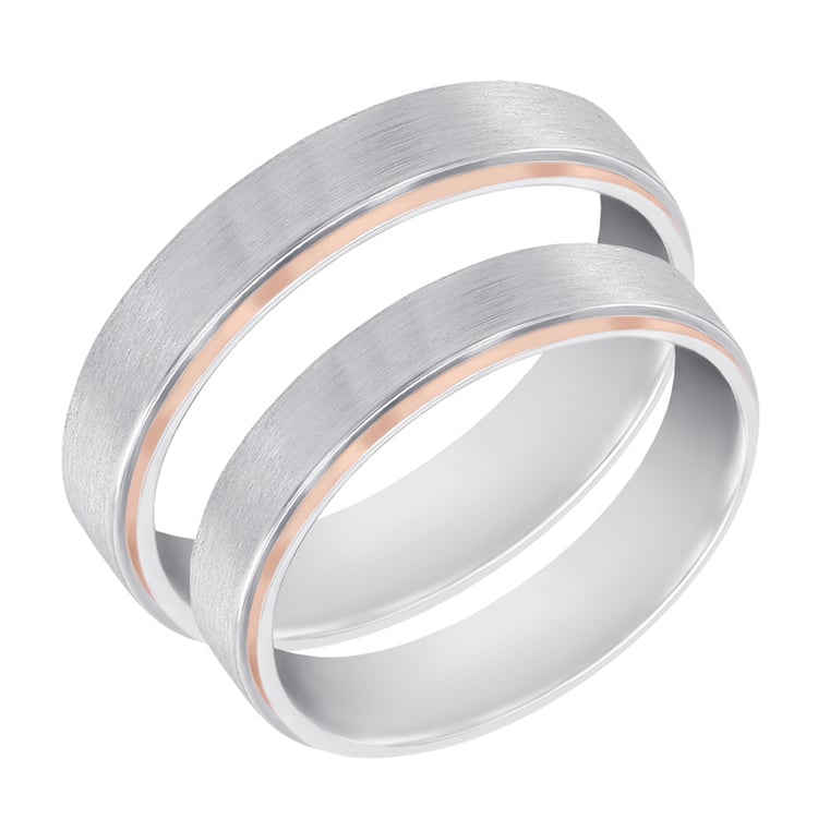 Snubní prsteny z kombinovaného zlata Mouline