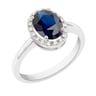 Safírově modrý prsten s diamanty Arya