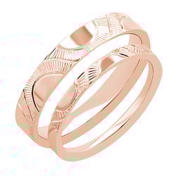 Snubní prsteny s ruční rytinou slunce Villa