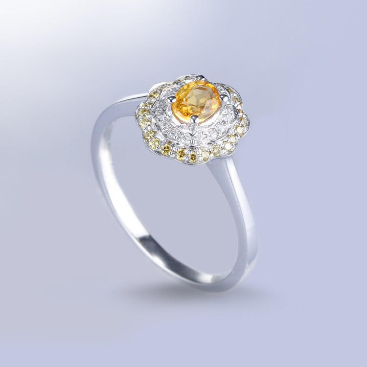 Safírový prsten ze zlata 8508