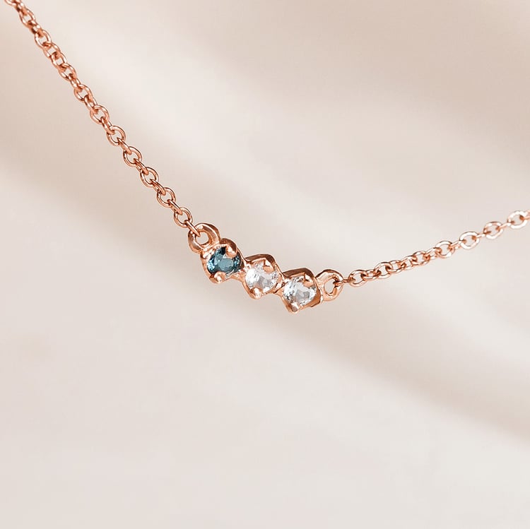 Minimalistický náhrdelník s drahokamy 158493