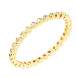 Minimalistický kuličkový prsten s diamanty Dante