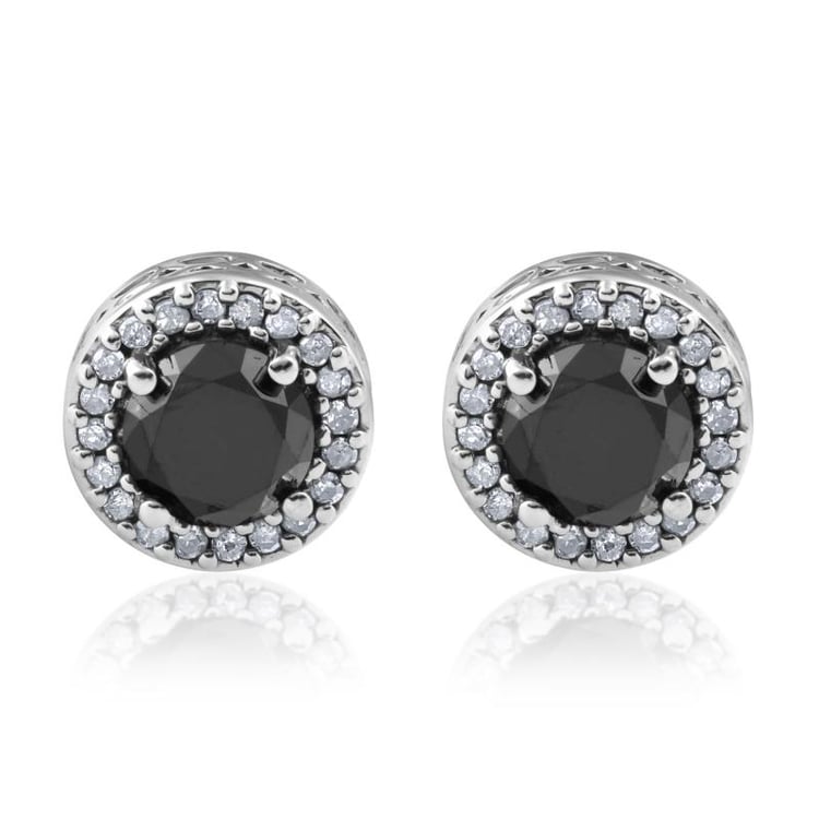 Náušnice s černými diamanty
