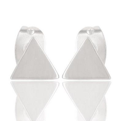 Stříbrné fashion náušnice ve tvaru trojúhelníku Galisah