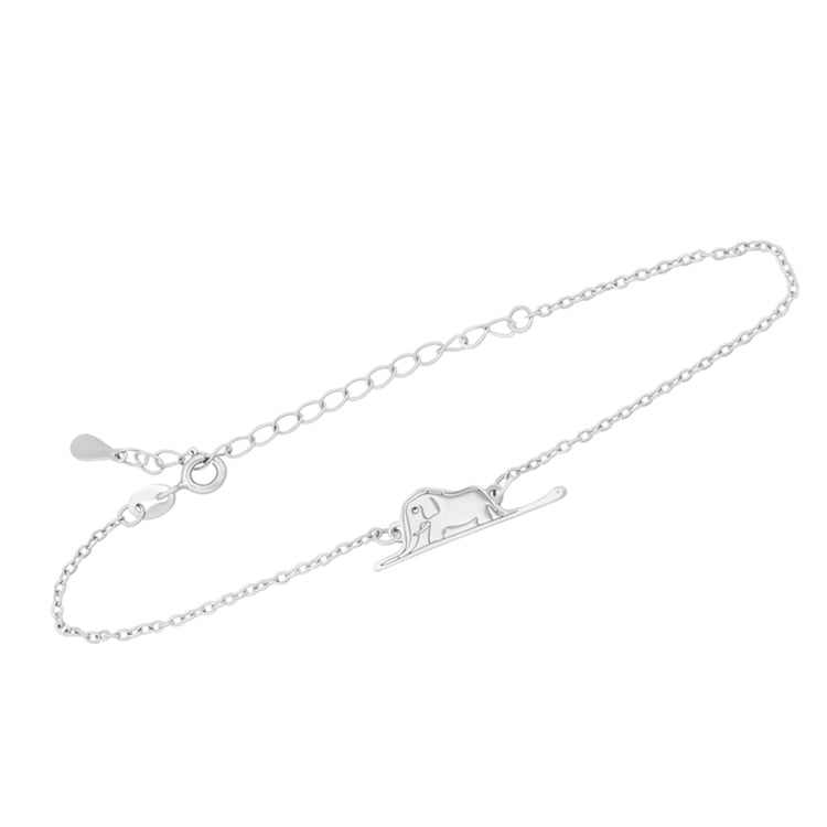 Stříbrný náramek Malý princ se slonem a gravírem 122286