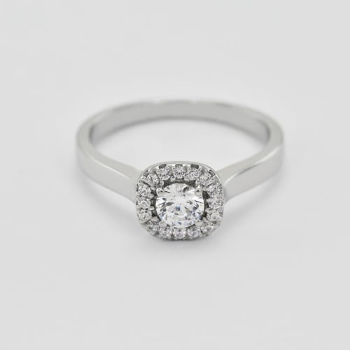 Zásnubní prsten s lab-grown diamanty v halo stylu Reley