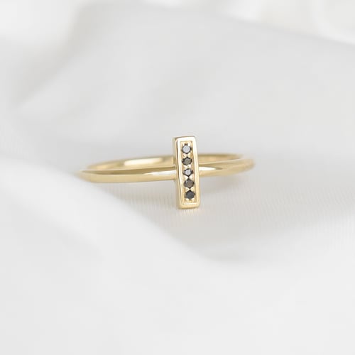 Minimalistická sada šperků s černými diamanty Myghal