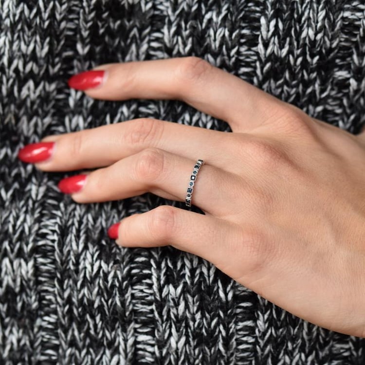 Prsten s modrými diamanty 25776