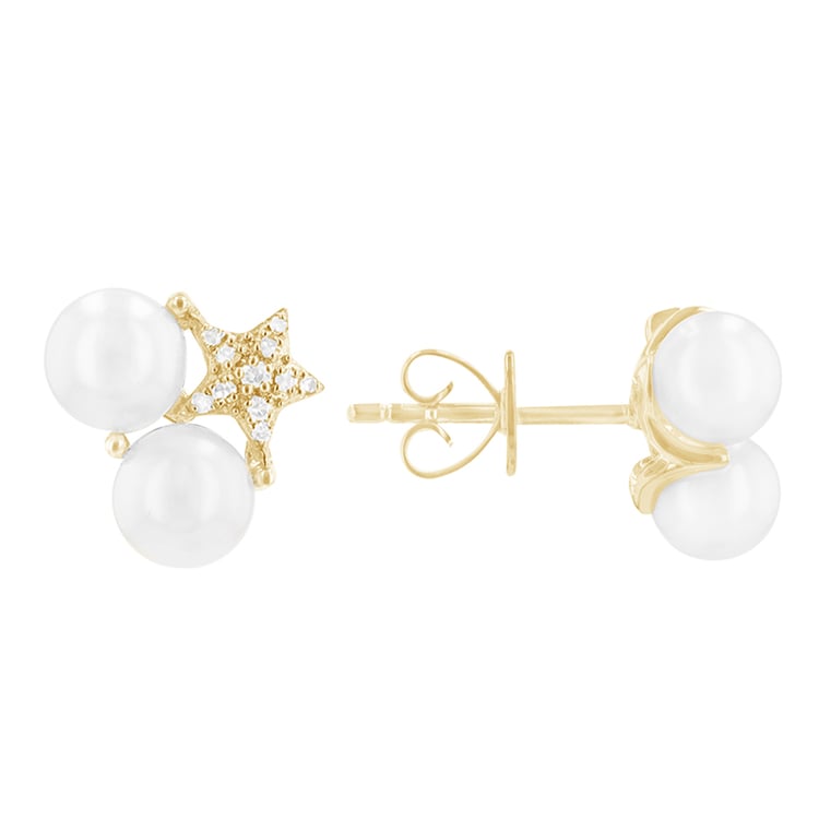 náušnice s diamantovou hvězdou 87438