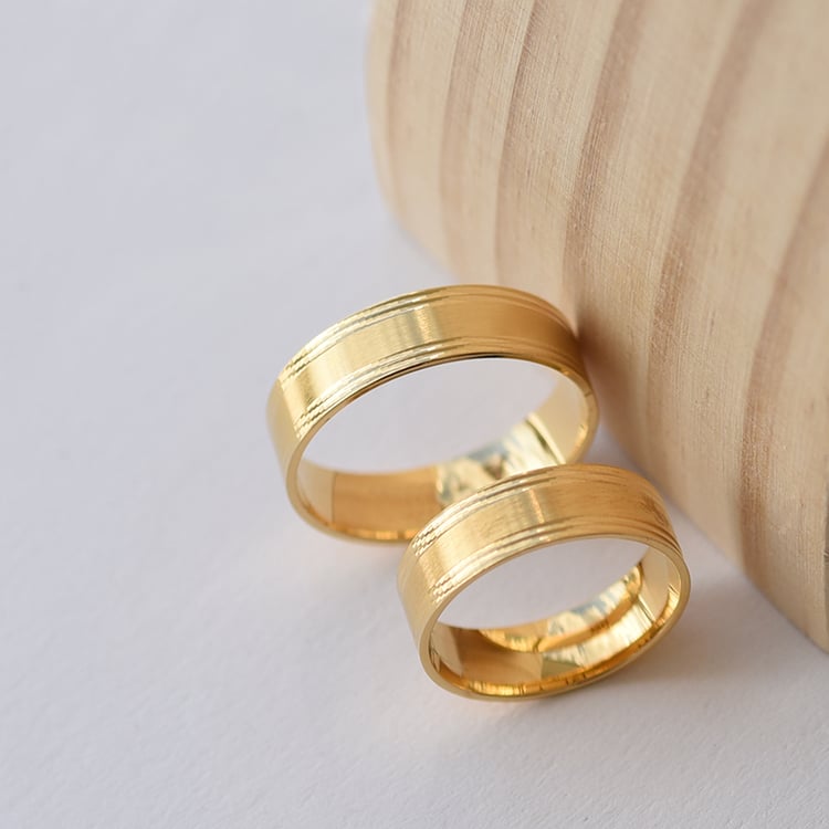 Snubní prsteny s rýhami 61456