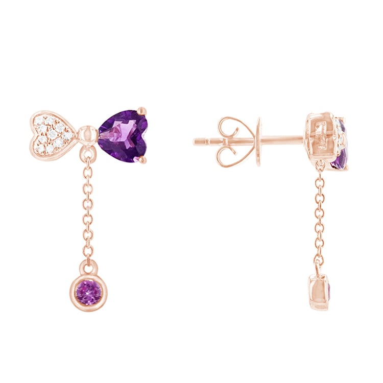 visací náušnice s drahokamy ze zlata 87472