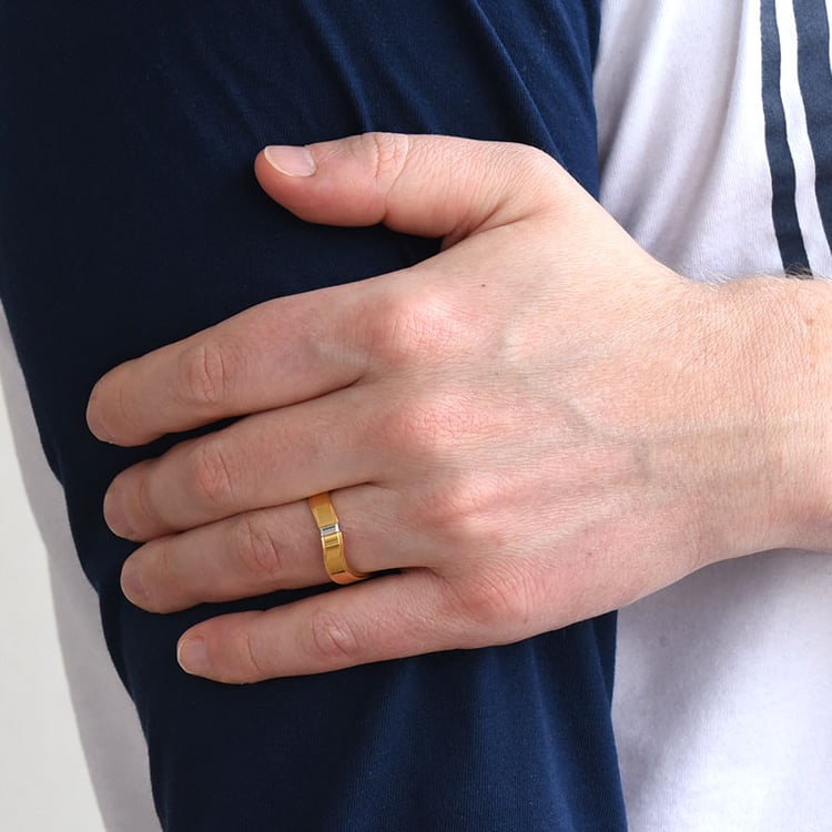 Pánský snubní prsten 77733