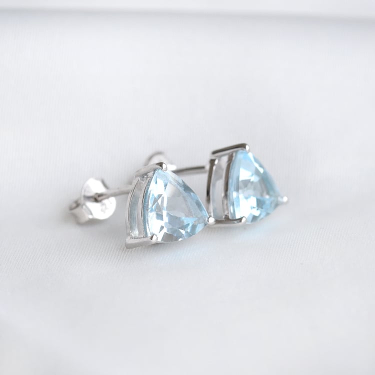 Stříbrné náušnice s topazy 78714