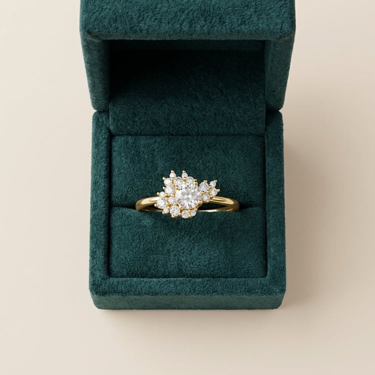 Atypický rozvodový cluster prsten s lab-grown diamanty Carter 166091