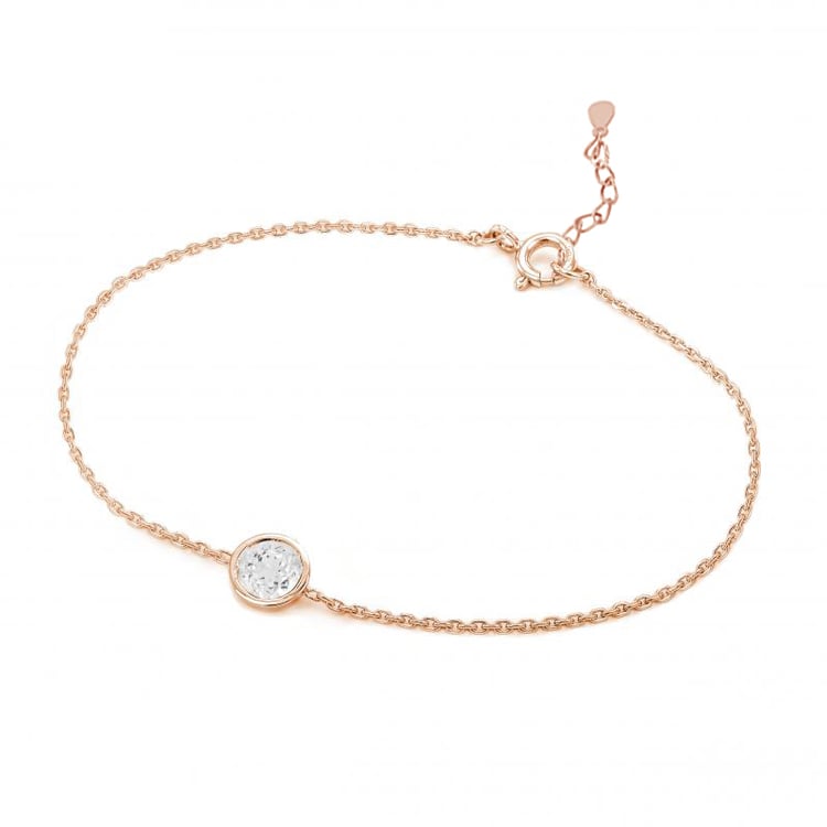 Stříbrný náramek s bílým topazem Arleth 104926