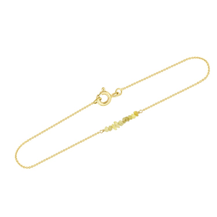 Zlatý náramek se žlutými diamanty Meske