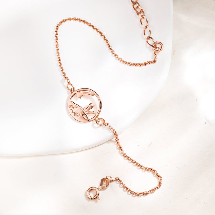 Stříbrný vykrojený náramek s liškou Malý princ 157549