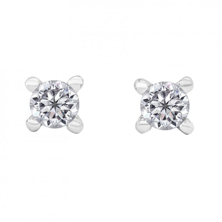 Napichovací náušnice s 0.20ct diamanty Habika 119889