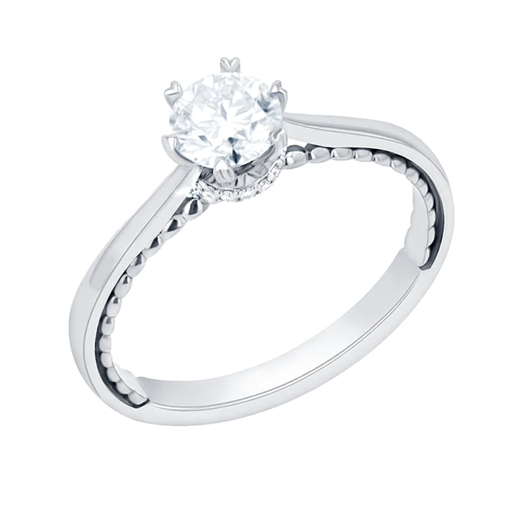 Romantický zásnubní prsten s moissanitem 166537