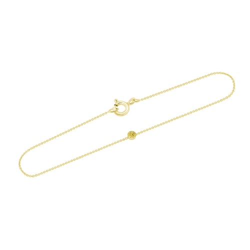 Zlatý minimalistický náramek se žlutým diamantem Bonato