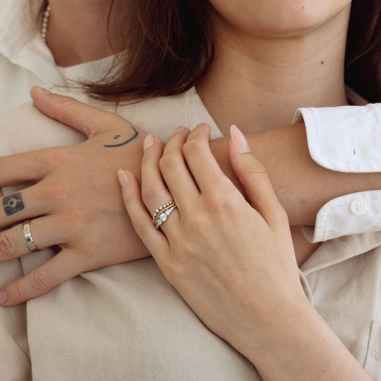 Set prstenů s možností výběru diamantu Hebe 132578