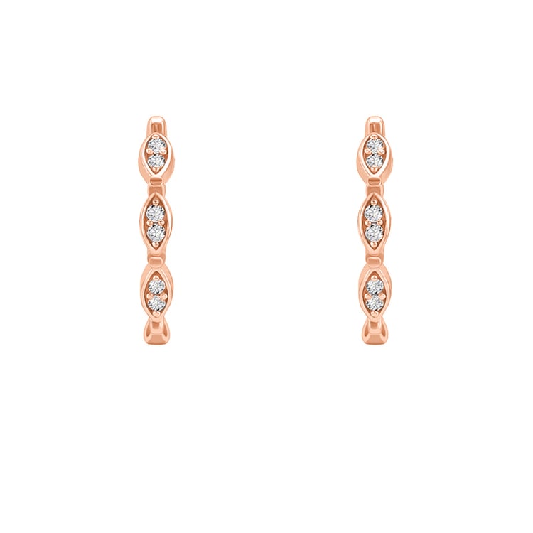 Stříbrné kruhové náušnice s lab-grown diamanty Wontisa 103975