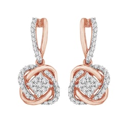 Proplétané diamantové náušnice Eamon