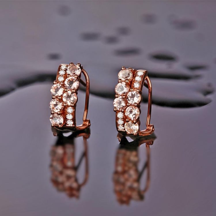 Náušnice z růžového zlata 12688