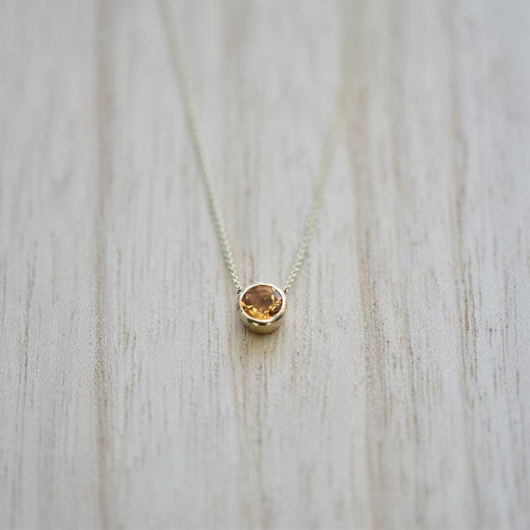 Stříbrný náhrdelník s citrínem Jonie 103863