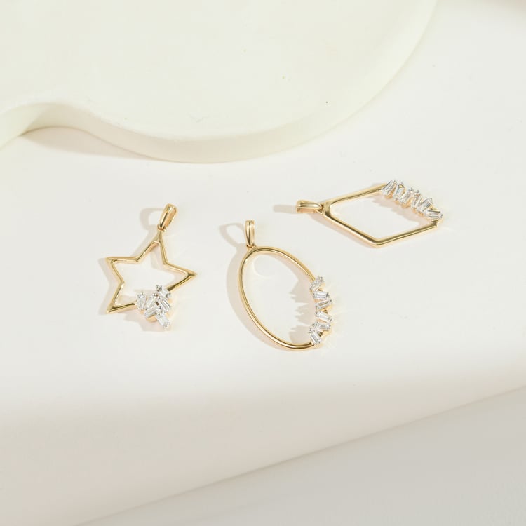 Zlatý přívěsek s lab-grown diamantem 164866