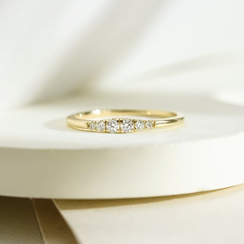 Minimalistický prsten ze stříbra s diamanty Ingvar