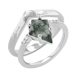 Set prstenů s achátem Vinka