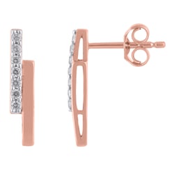 Zlaté náušnice s diamanty Key