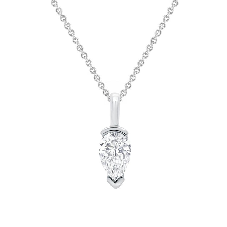 Minimalistický přívěsek ze zlata s lab-grown diamantem ve tvaru pear Malena 162231