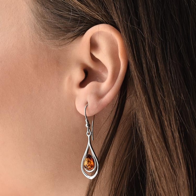 Visací stříbrné náušnice 31934