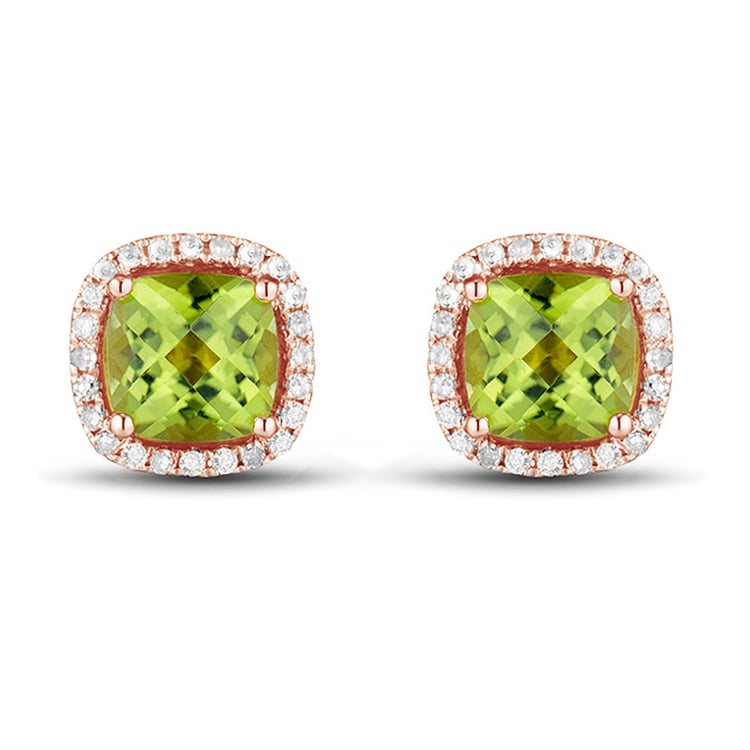 Olivínové náušnice s diamanty 90549