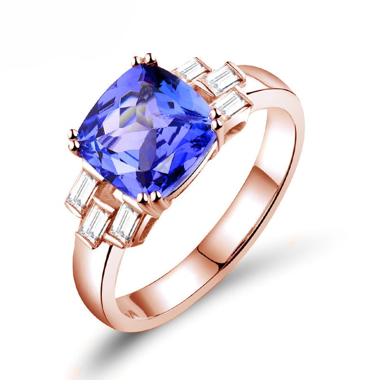Tanzanitový prsten
