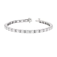 Stříbrný náramek s oválnými zirkony Rolf