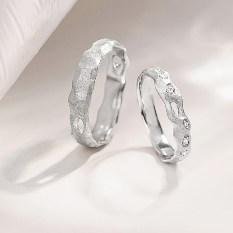 Zlaté snubní prsteny Rock 155635