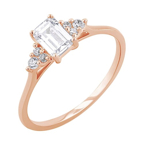 Zásnubní prsten s emerald diamantem Miha