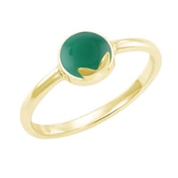 Zlatý prsten s cabochon onyxem Yana