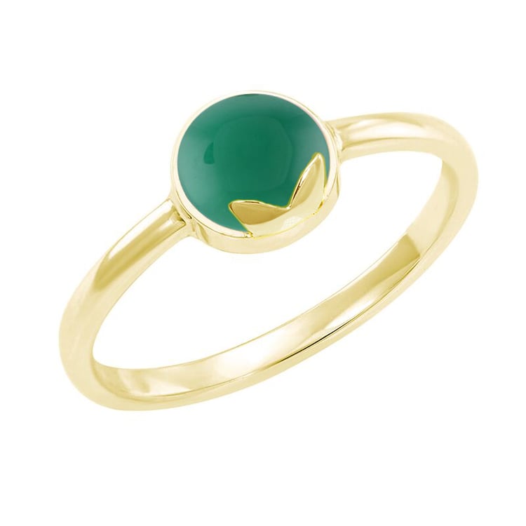 Zlatý prsten s cabochon onyxem Ceria