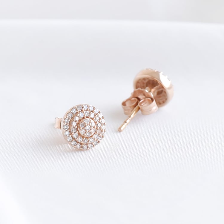 Stříbrné peckové náušnice s lab-grown diamanty Cornelia 104030