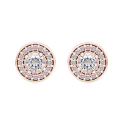 Halo náušnice s moissanity a lab-grown diamanty Zulfikar