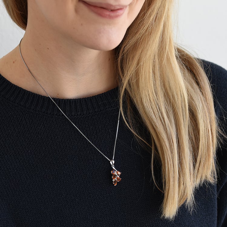 Přívěsek s citríny ze stříbra 62223