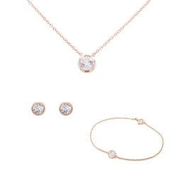 Sada jemných šperků s bílými topazy Tolar