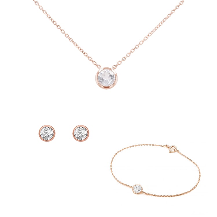 Kolekce jemných šperků s bílými topazy Tolar 147393