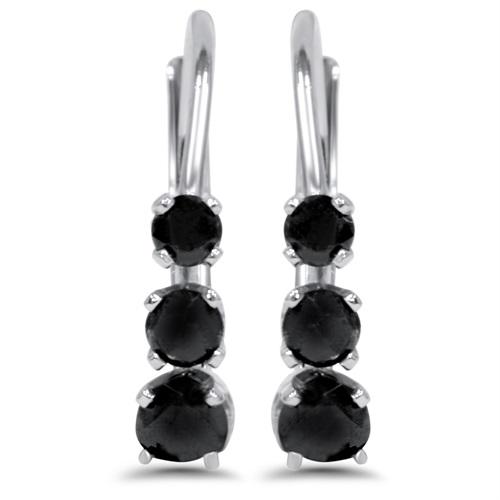 Černé diamanty v zlatých náušnicích 4954