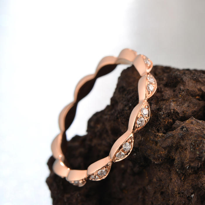 Zlatý prsten s diamanty 6277