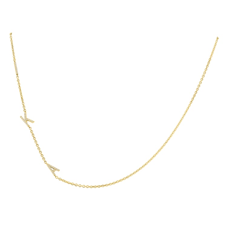 Náhrdelník se 3 písmenky a lab-grown diamanty Lupe